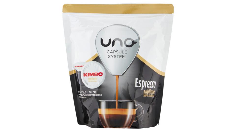 Kimbo Uno capsule system Espresso sublime 100% arabica