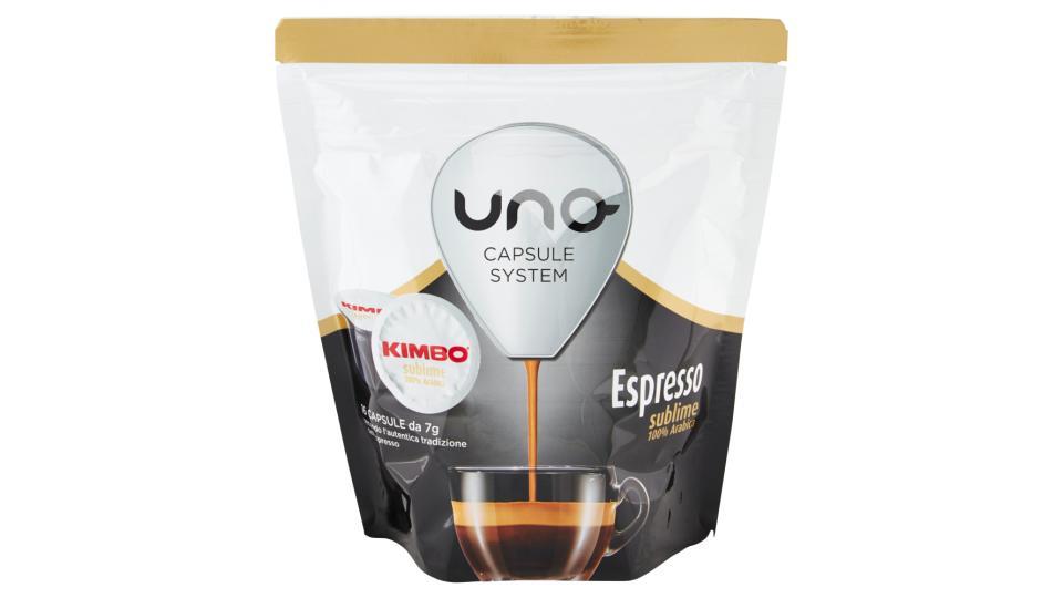 Kimbo Uno capsule system Espresso sublime 100% arabica