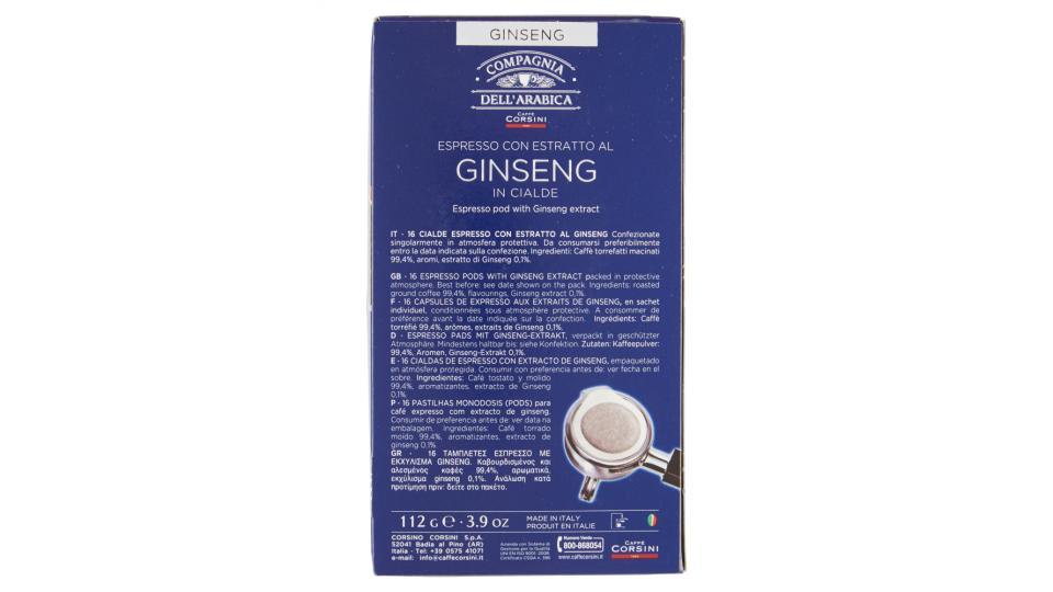 Compagnia dell'Arabica Espresso con estratto al ginseng in cialde