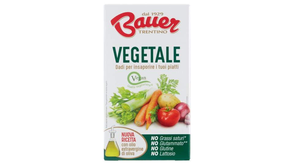 Bauer Vegetale Dadi per Brodo con Sale Iodato