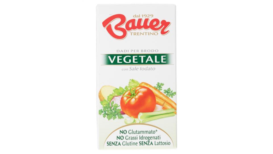 Bauer Vegetale Dadi per Brodo con Sale Iodato