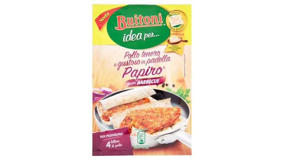 BUITONI IDEA PER…POLLO TENERO E GUSTOSO PAPIRO GUSTO BARBECUE fogli di carta speziata