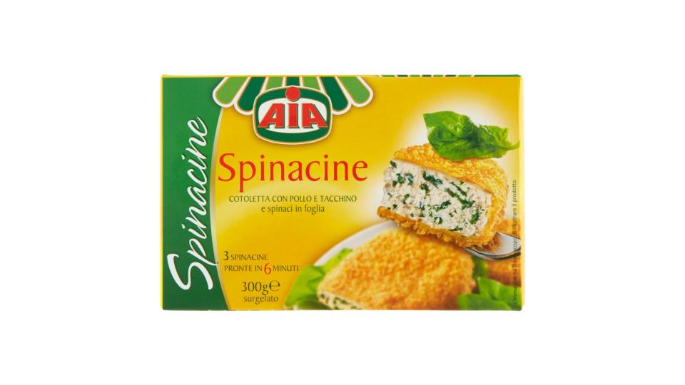 Aia Spinacine Cotoletta con Pollo e Tacchino e spinaci in foglia surgelato