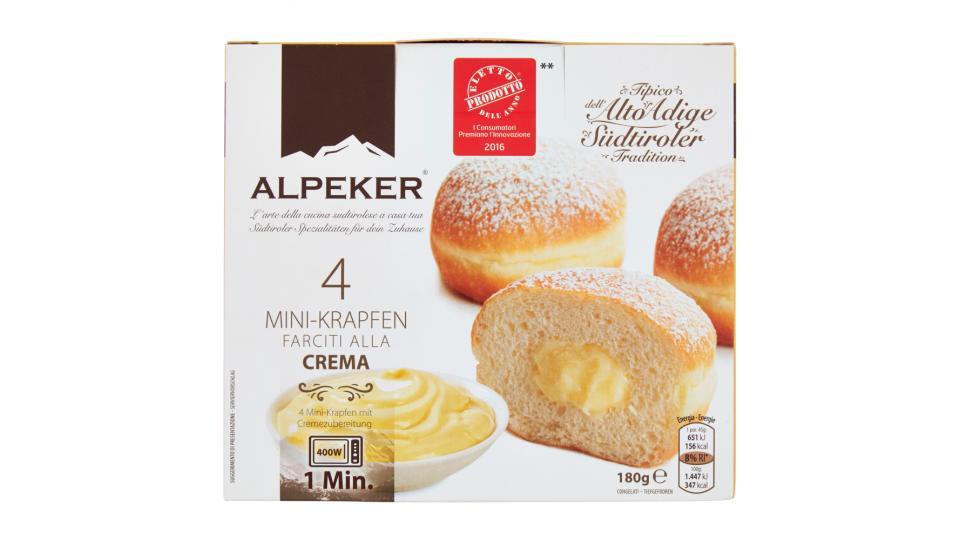 Alpeker 4 Mini-Krapfen Farciti alla Crema Congelati