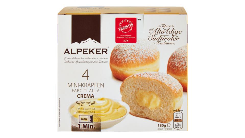 Alpeker 4 Mini-Krapfen Farciti alla Crema Congelati