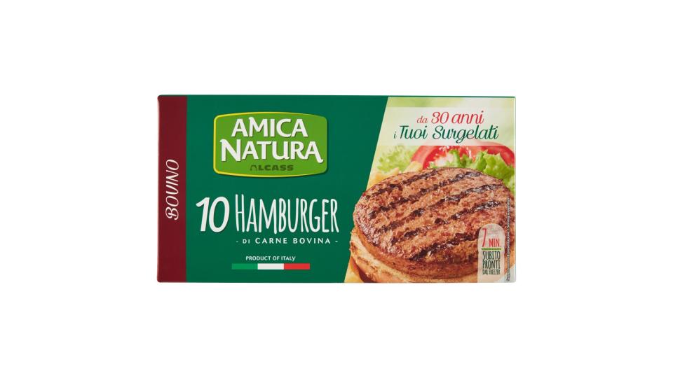 Amica Natura Bovino 10 Hamburger di Carne Bovina