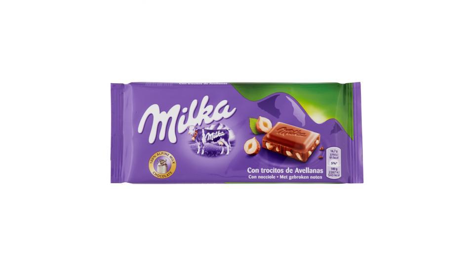 Milka con nocciole