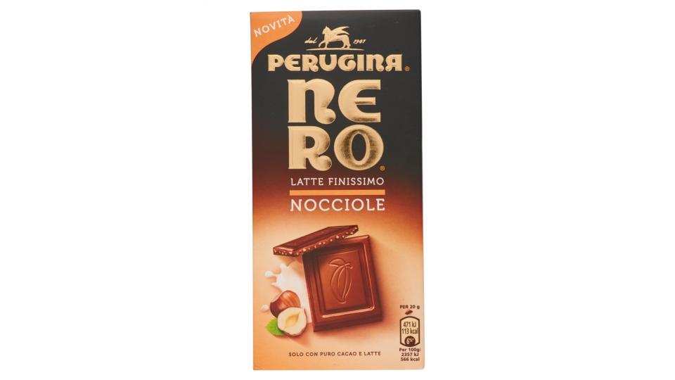 NERO PERUGINA Latte Nocciole Tavoletta di cioccolato al latte con granella di nocciole