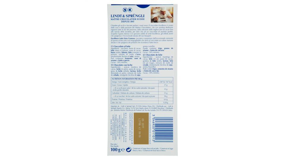 Lindt Excellence Extra Cremoso Latte