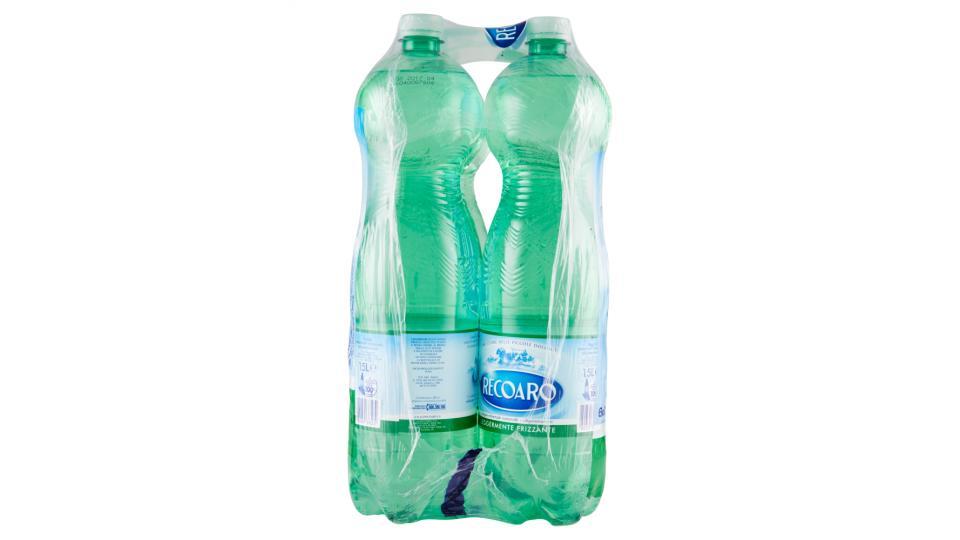 RECOARO, Acqua Minerale Leggermente Frizzante, Bottiglia Grande 1,5L x