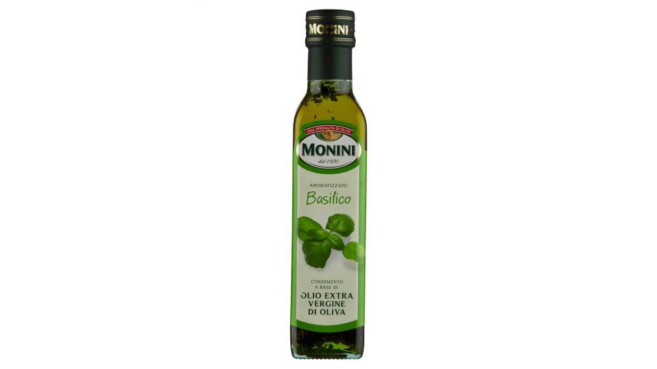 Monini Condimento a Base di Olio Extra Vergine di Oliva Aromatizzato Basilico