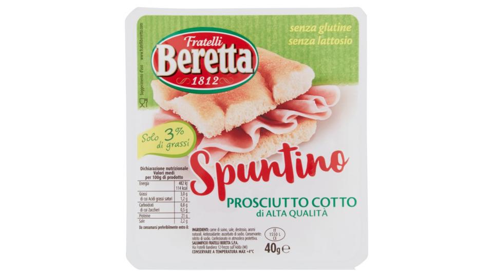 Fratelli Beretta Zero24 Spuntino Prosciutto Cotto Alta Qualità