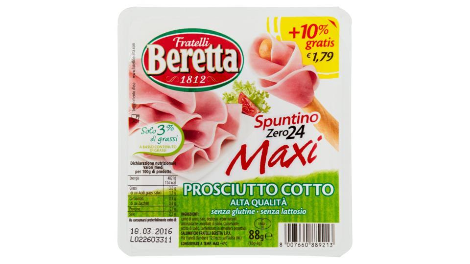 Fratelli Beretta Zero24 Spuntino Maxi Prosciutto Cotto Alta Qualità