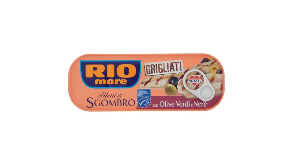 Rio Mare Filetti di Sgombro grigliati con olive verdi e nere