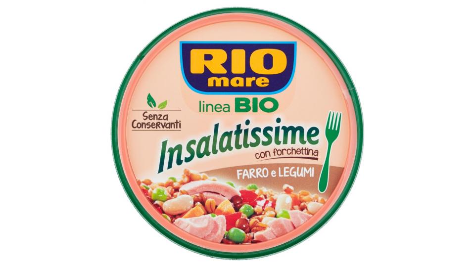 Rio mare Insalatissime linea Bio Farro e Legumi con Cannellini Lenticchie e olio EVO biologici