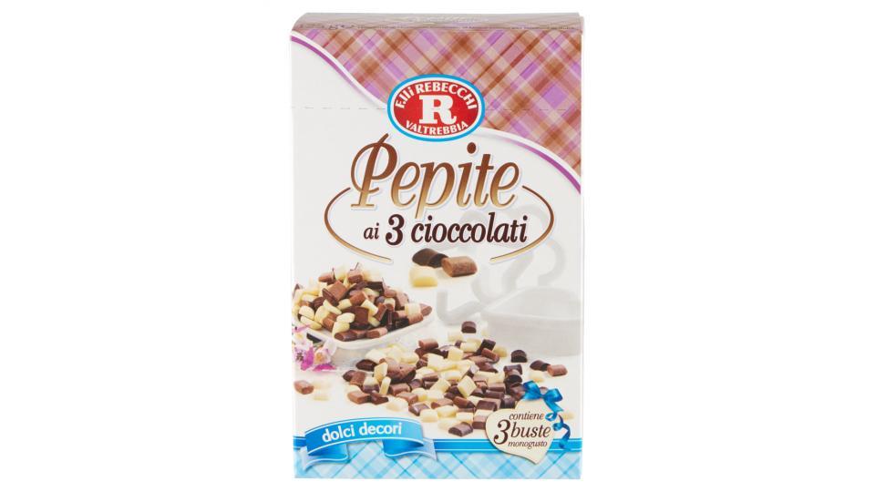 F.lli Rebecchi Valtrebbia dolci decori Pepite ai 3 cioccolati 3 buste