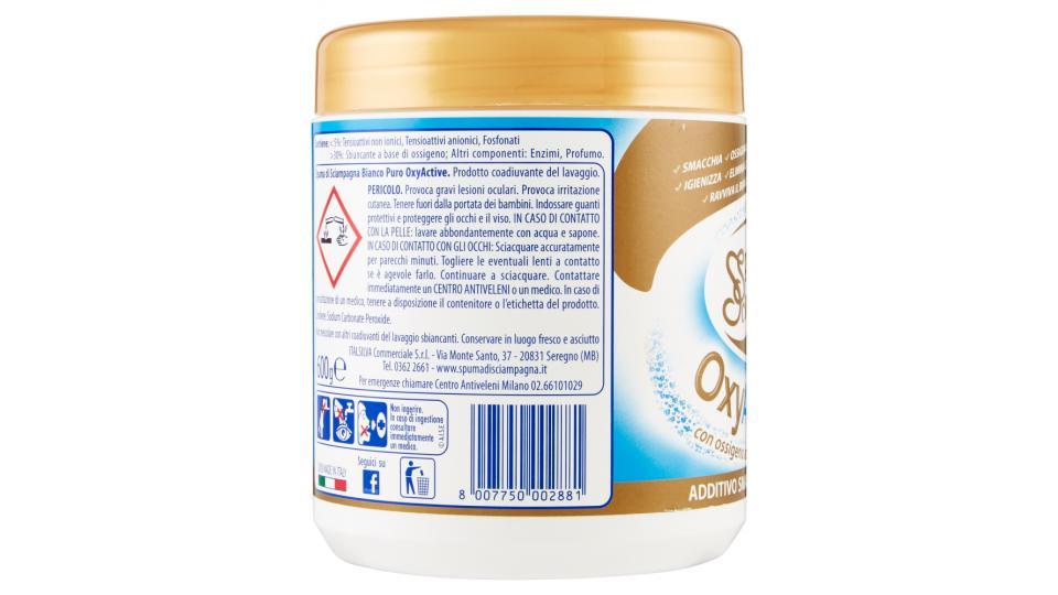 Spuma di Sciampagna Bianco Puro OxyActive Additivo Smacchiatore in Polvere