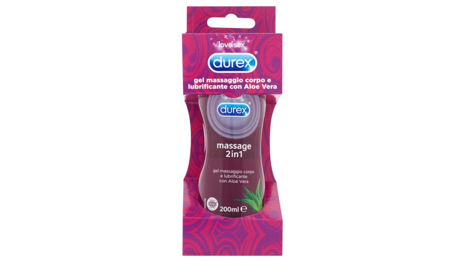 Durex Massage 2in1 gel massaggio corpo e lubrificante con aloe vera