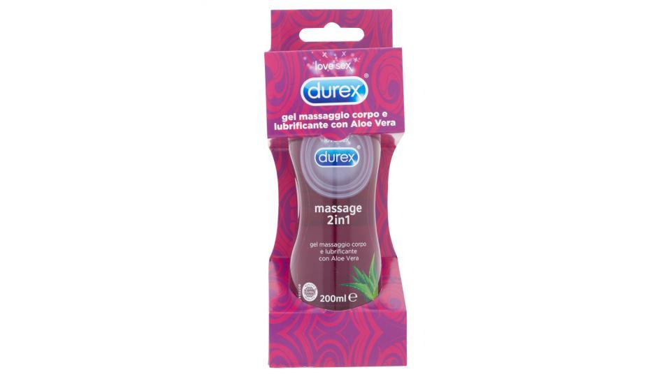 Durex Massage 2in1 gel massaggio corpo e lubrificante con aloe vera