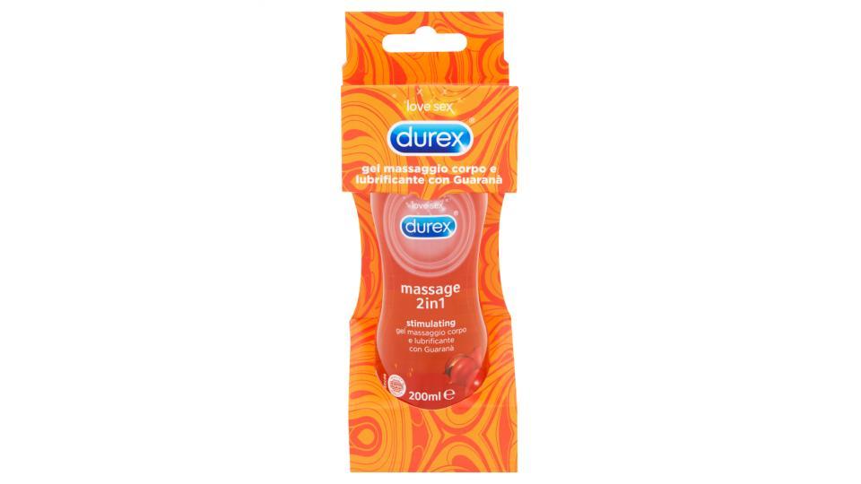 Durex Massage 2in1 stimulating gel massaggio corpo e lubrificante con Guaranà