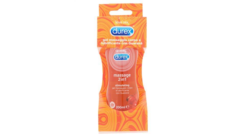 Durex Massage 2in1 stimulating gel massaggio corpo e lubrificante con Guaranà