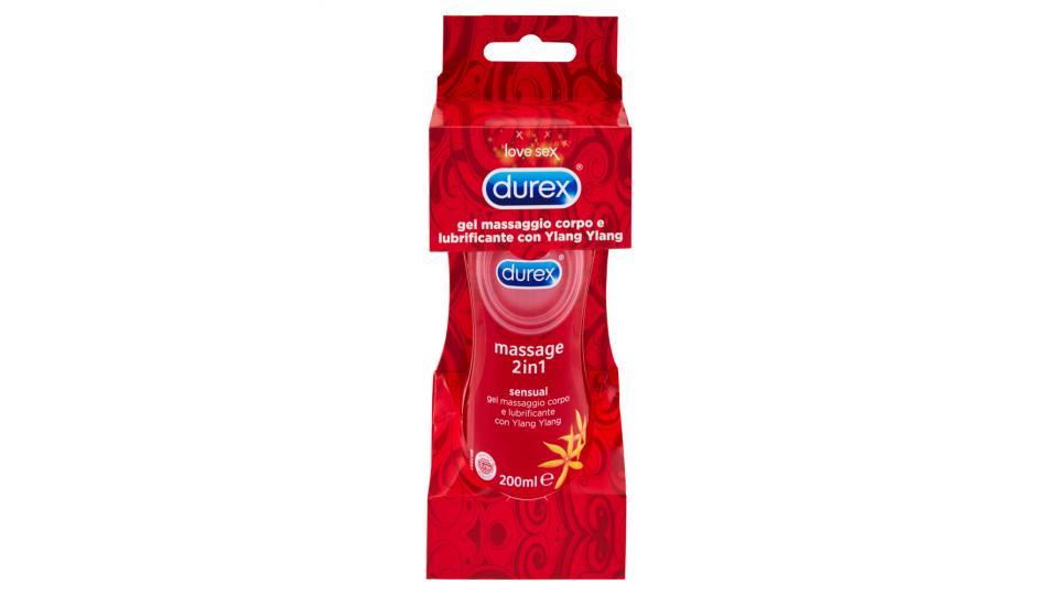 Durex Massage 2in1 sensual gel massaggio corpo e lubrificante con ylang ylang