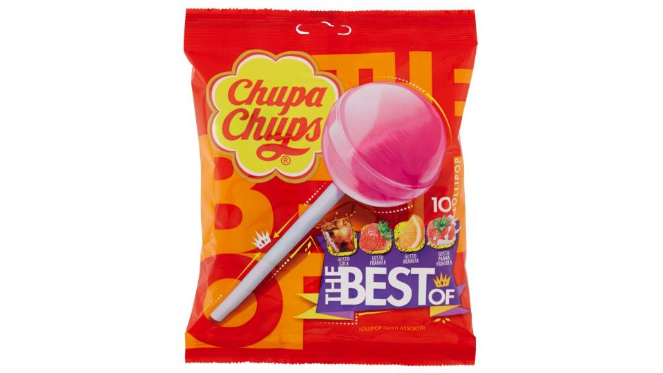 Chupa Chups The Best of Cola - Milky - Fruit 10 Lollipop Gusti Assortiti
