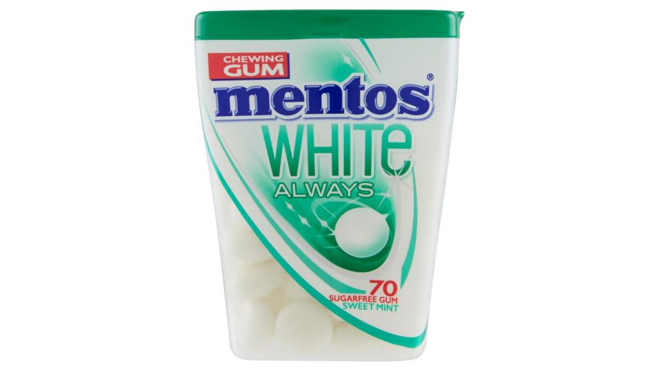 mentos White Always 70 Sugarfree Gum Sweet Mint