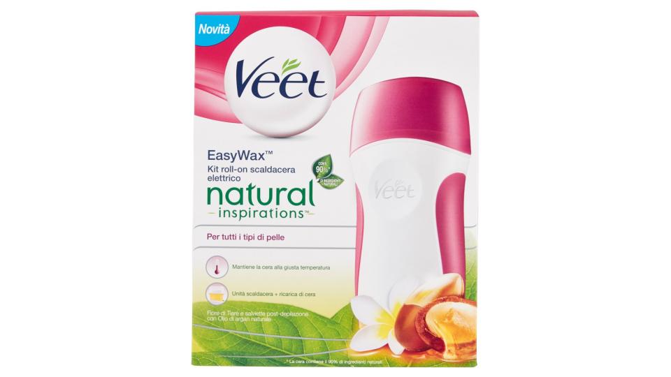 Veet EasyWax Kit roll-on scaldacera elettrico natural inspirations