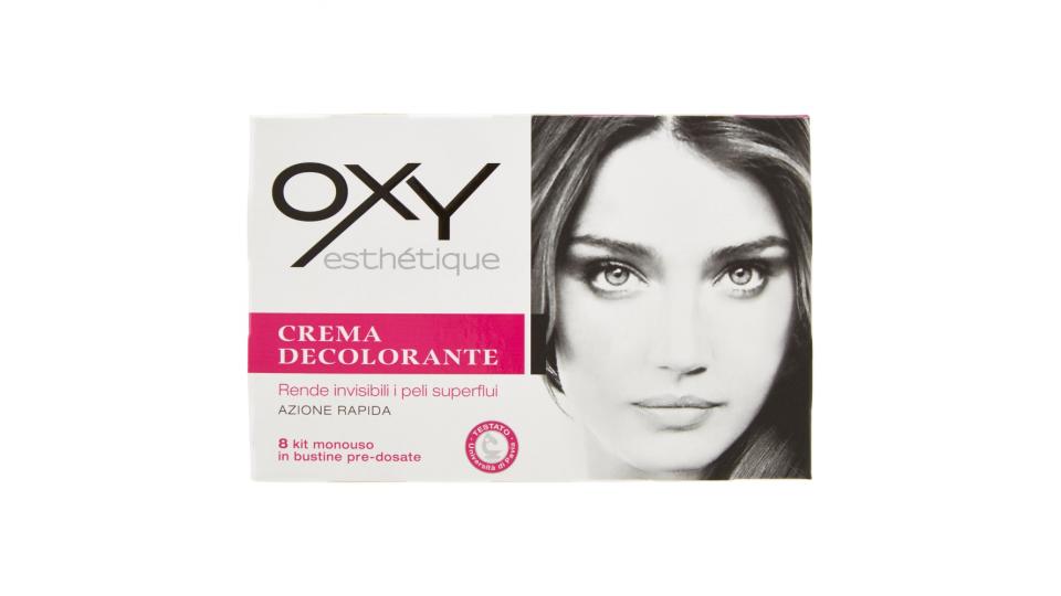 Oxy esthétique Crema Decolorante 8 kit monouso in bustine pre-dosate