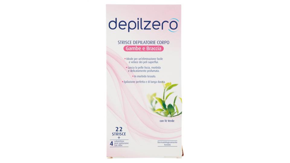 Depilzero Strisce depilatorie gambe e braccia 22 strisce +