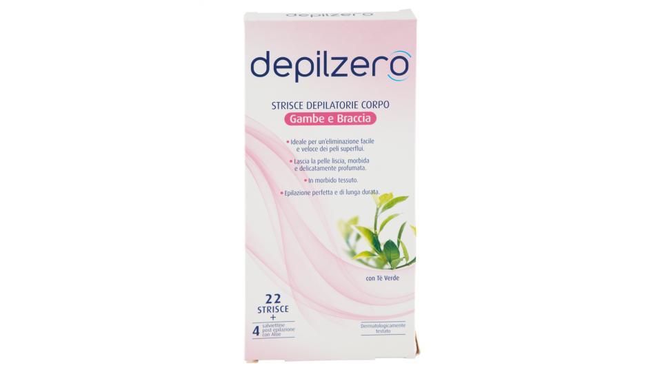 Depilzero Strisce depilatorie gambe e braccia 22 strisce +