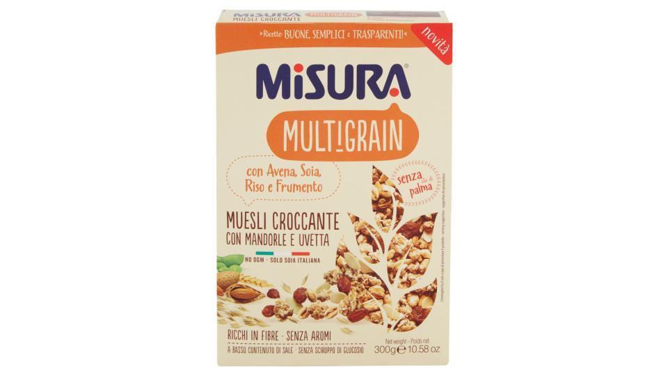 Misura Multigrain Muesli Croccante con Mandorle e Uvetta