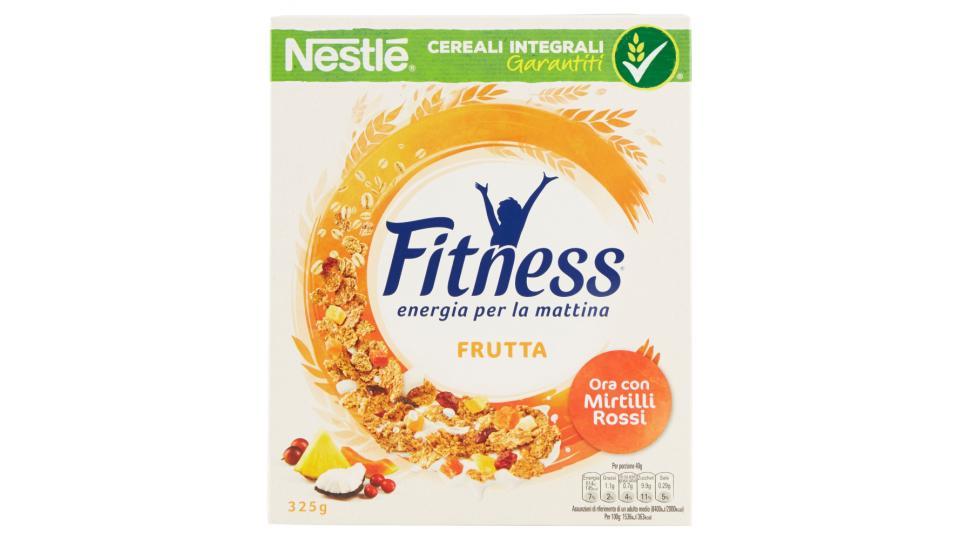 FITNESS FRUTTA CEREALI fiocchi di frumento con mirtilli rossi uvetta ananas papaya cocco e mela