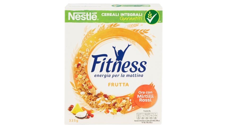 FITNESS FRUTTA CEREALI fiocchi di frumento con mirtilli rossi uvetta ananas papaya cocco e mela