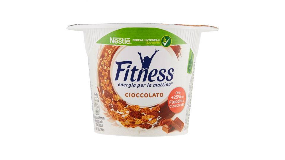 FITNESS CUP CIOCCOLATO fiocchi di frumento e fiocchi ricoperti di cioccolato al latte