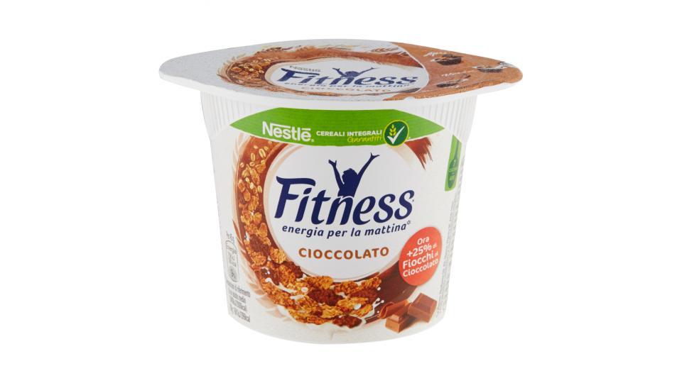 FITNESS CUP CIOCCOLATO fiocchi di frumento e fiocchi ricoperti di cioccolato al latte