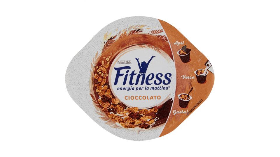 FITNESS CUP CIOCCOLATO fiocchi di frumento e fiocchi ricoperti di cioccolato al latte