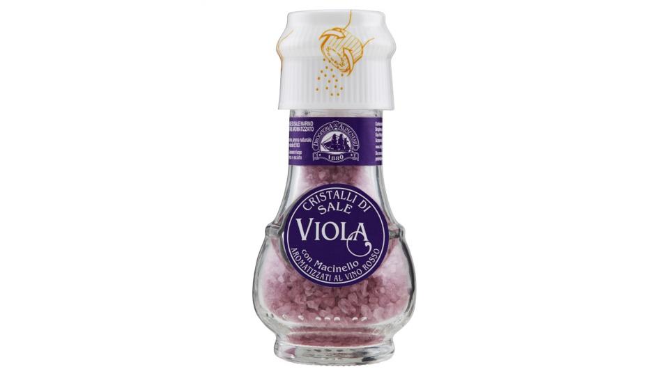 Drogheria & Alimentari Cristalli di Sale Viola con Macinello Aromatizzati al Vino Rosso
