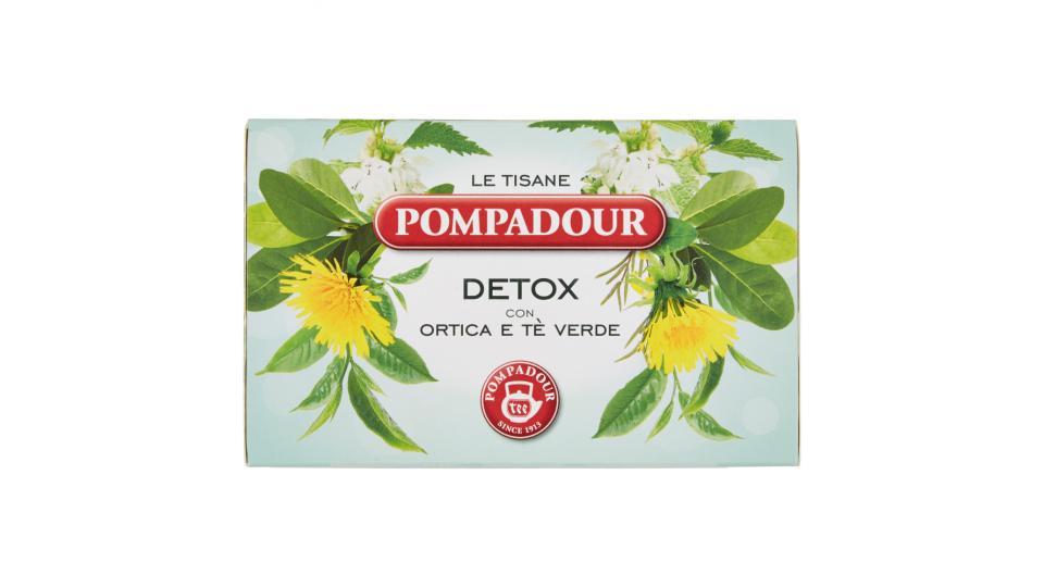 Pompadour Le Tisane Detox con Ortica, Tè Verde e Tarassaco 15+3 bustine