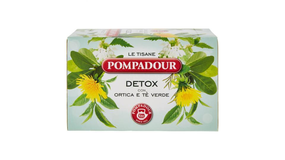 Pompadour Le Tisane Detox con Ortica, Tè Verde e Tarassaco 15+3 bustine