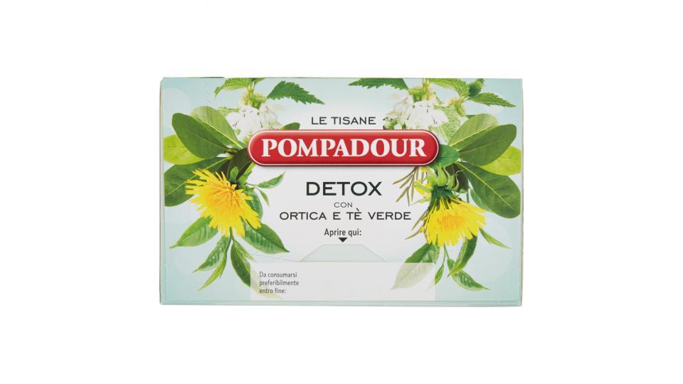 Pompadour Le Tisane Detox con Ortica, Tè Verde e Tarassaco 15+3 bustine