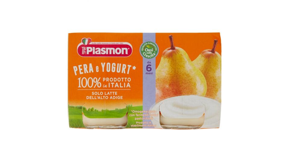 Plasmon Merenda Pera e Yogurt omogeneizzato