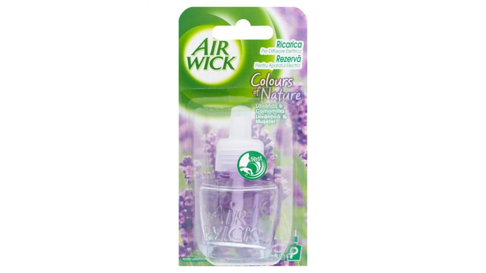 Air Wick Ricarica per diffusore elettrico colours of nature lavanda e camomilla