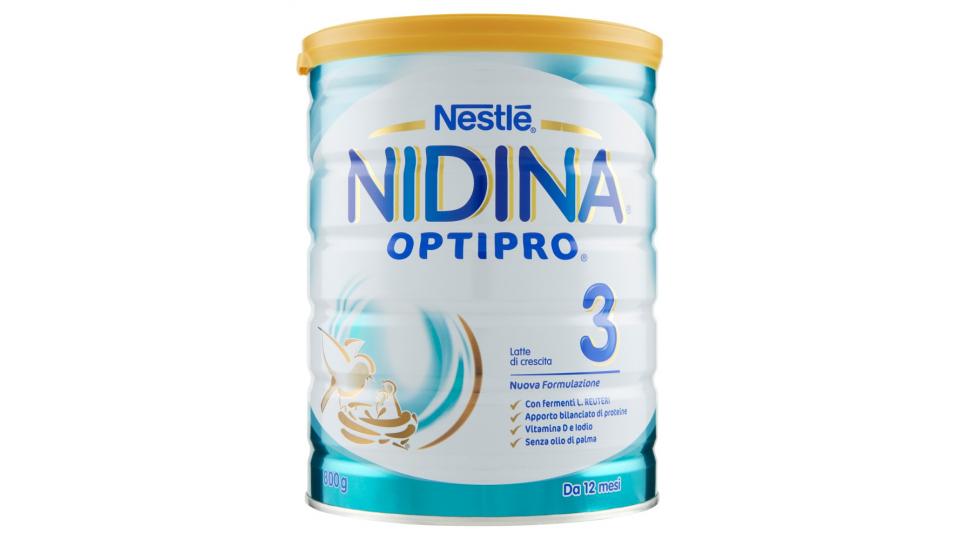 NESTLÉ NIDINA 3 OPTIPRO Latte di crescita in polvere da 1 anno latta