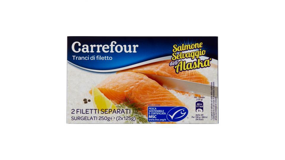 Carrefour Tranci di filetto Salmone Selvaggio dell'Alaska Surgelati