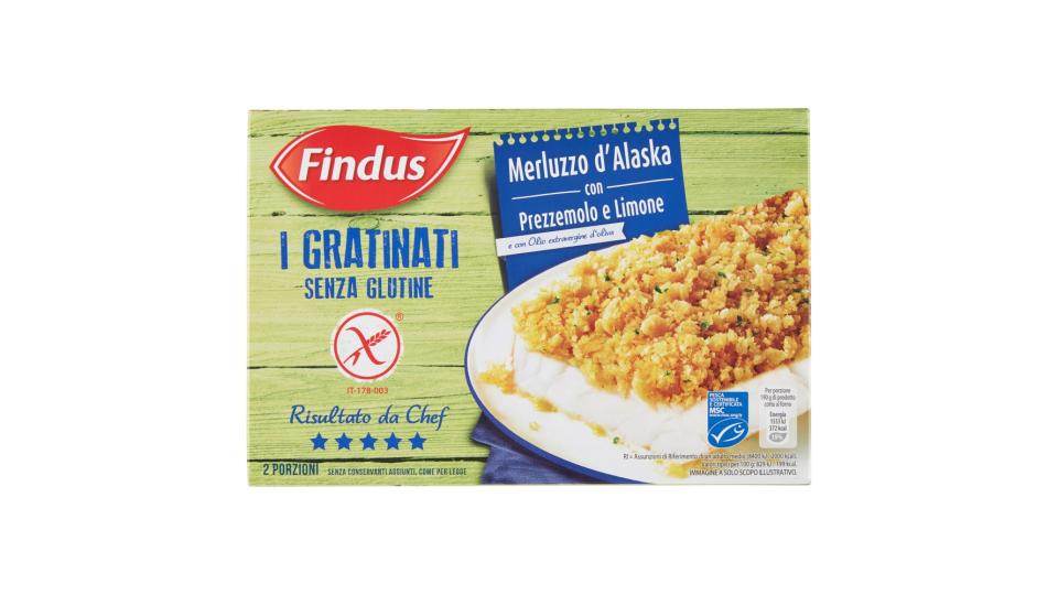 Findus I Gratinati Merluzzo d'Alaska con Prezzemolo e Limone