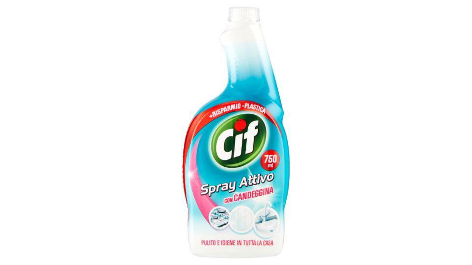 Cif Spray Attivo con Candeggina Ricarica