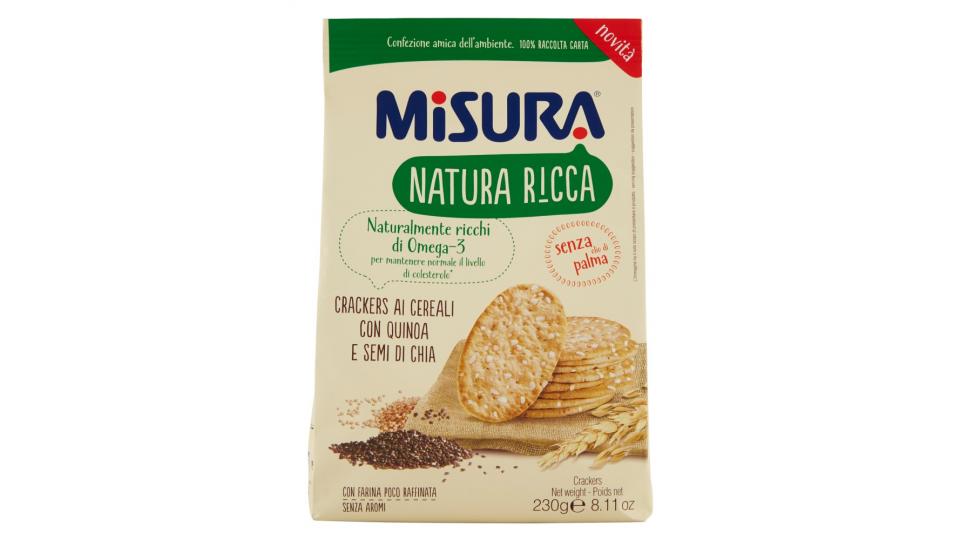 Misura Natura Ricca Crackers ai Cereali con Quinoa e Semi di Chia