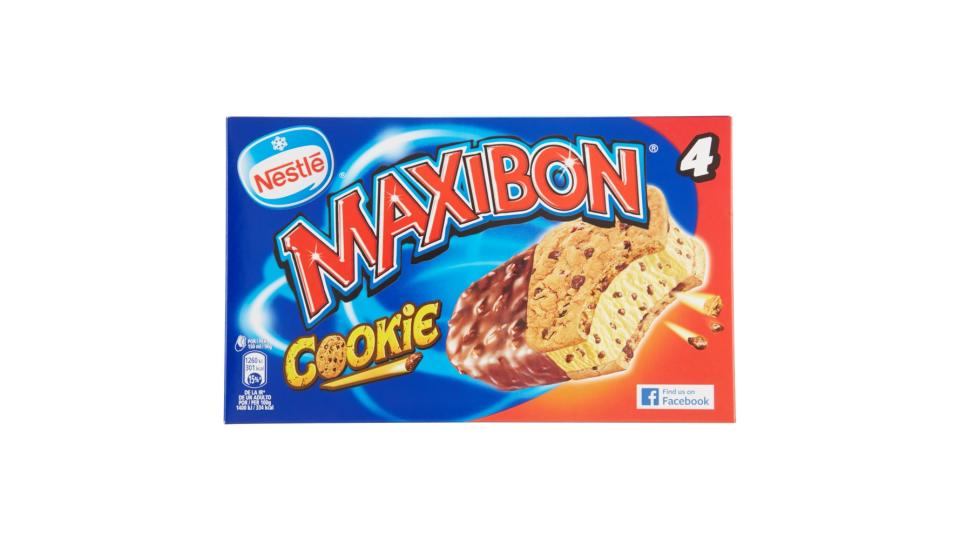 MAXIBON MOTTA COOKIE biscotto con gelato e granella di cioccolato con copertura al cacao